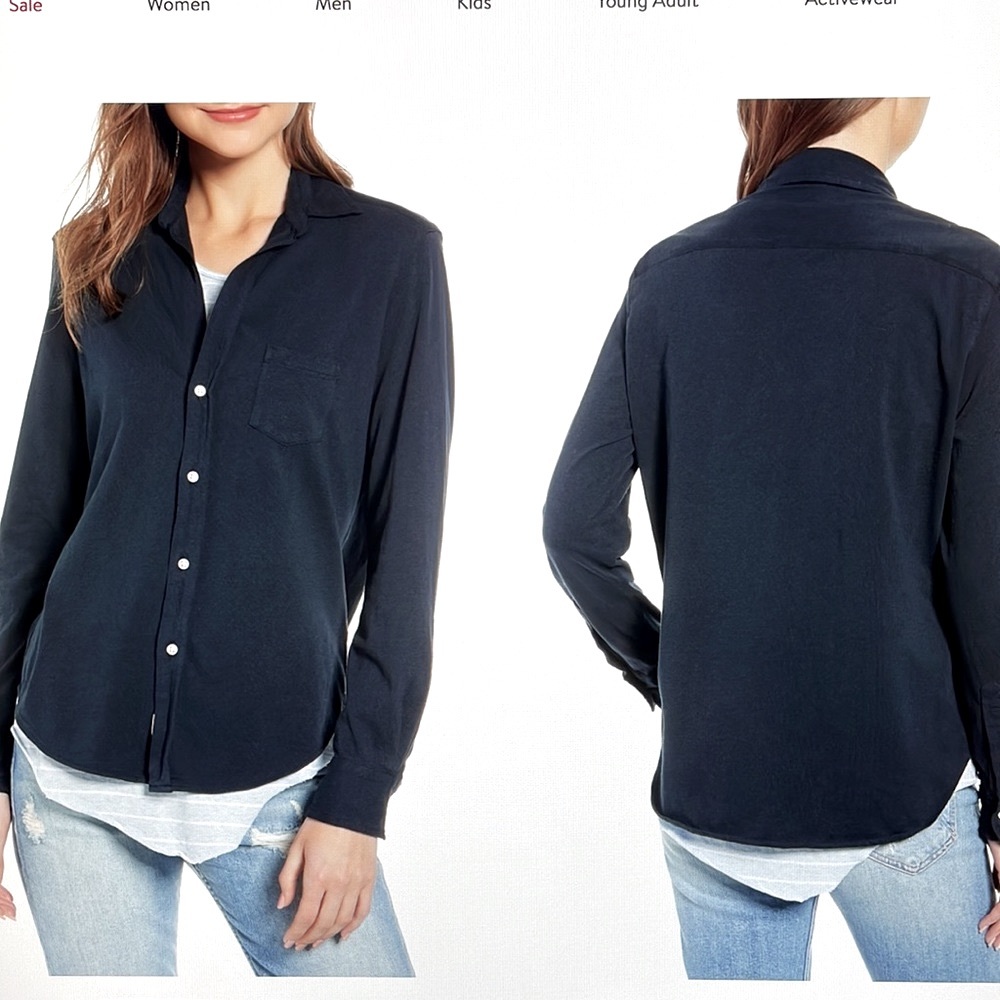 FRANK & EILEEN Tee Lab Button Front Jersey Shirt - Picture 3 of 15